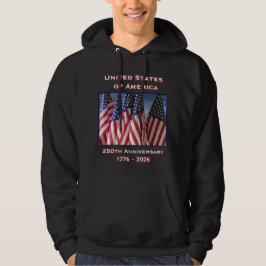 250-årsdagen USA Patriotic Black Hoodie