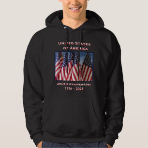 250-årsdagen USA Patriotic Black Hoodie