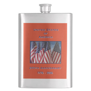 250-årsdagen USA Patriotic Flaggor Fickplunta