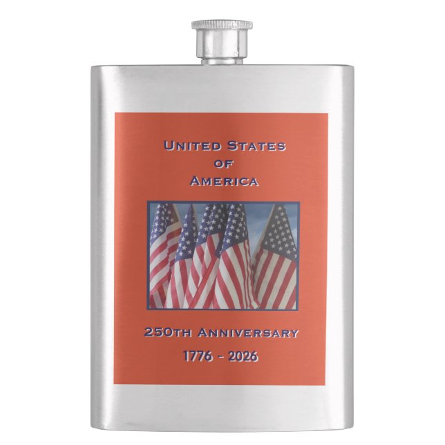 250-årsdagen USA Patriotic Flaggor Fickplunta (Framsidan)