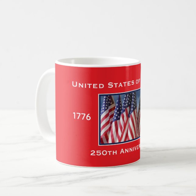 250-årsdagen USA Patriotic Kaffemugg (Framsida vänster)