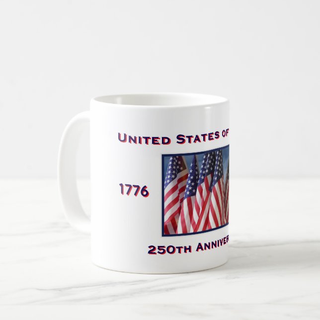 250-årsdagen USA Patriotic Kaffemugg (Framsida vänster)
