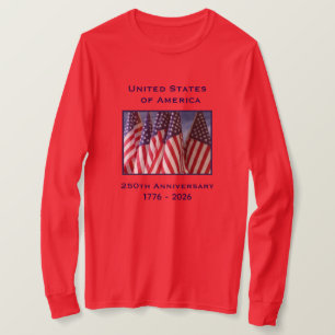 250-årsdagen USA Patriotic Långärmad T Shirt
