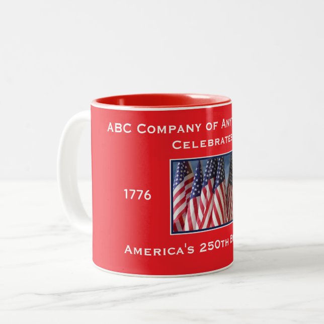 250-årsdagen USA Patriotic Två-Tonad Mugg (Framsida vänster)