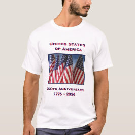250-årsdagen USA Patriotic White T Shirt