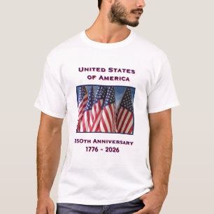 250-årsdagen USA Patriotic White T Shirt