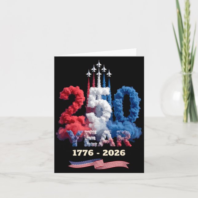 250-årsfirande 1776 2026 Amerika Stolthet 4 juli Kort (Framsida)