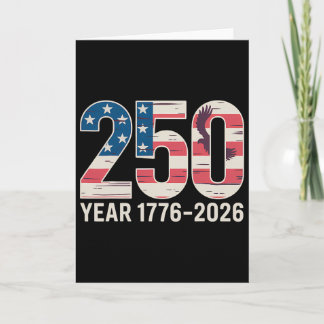 250-årsfirande 1776-2026 Patriotisk Firande Kort