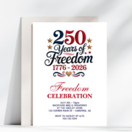 250-årsfirande av amerikanska födelsedagen inbjudningar
