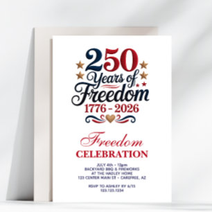250-årsfirande av amerikanska födelsedagen inbjudningar