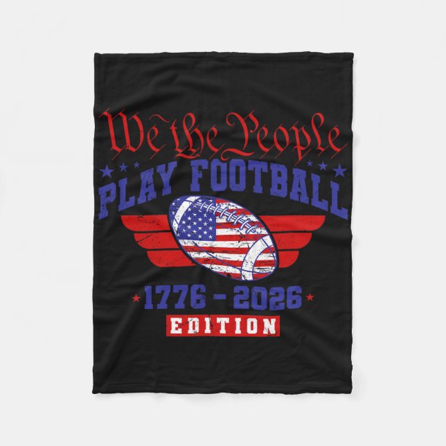 250-årsfirande Usa 250 år fotboll Fleecefilt (Framsidan)