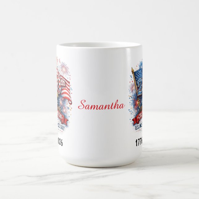 250-årsfirande USAs självständighetsdag 1776 - 202 Kaffemugg (Center)