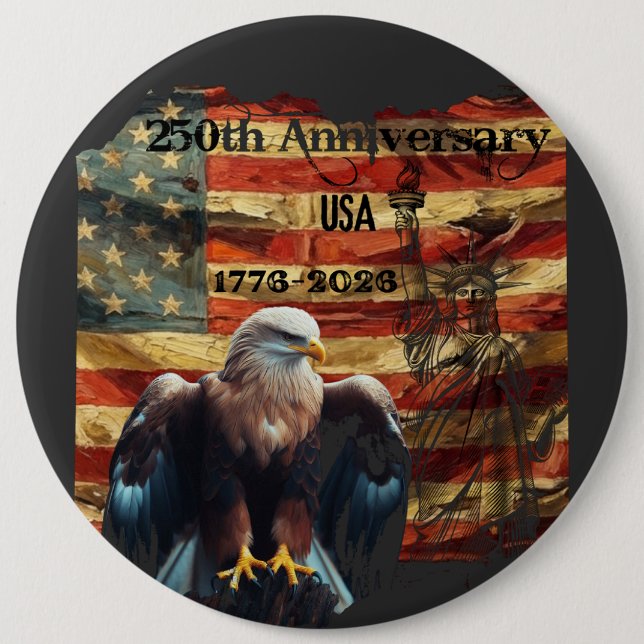250-årsjubileet för USA:s semiquincentennial Knapp (Framsida)