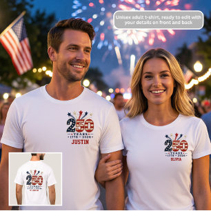 250-årsjubileum 1776-2026 Patriotisk T-shirt