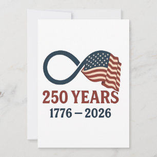 250-årsjubileum 1776-2026 USA Patriotiskt Inbjudningar