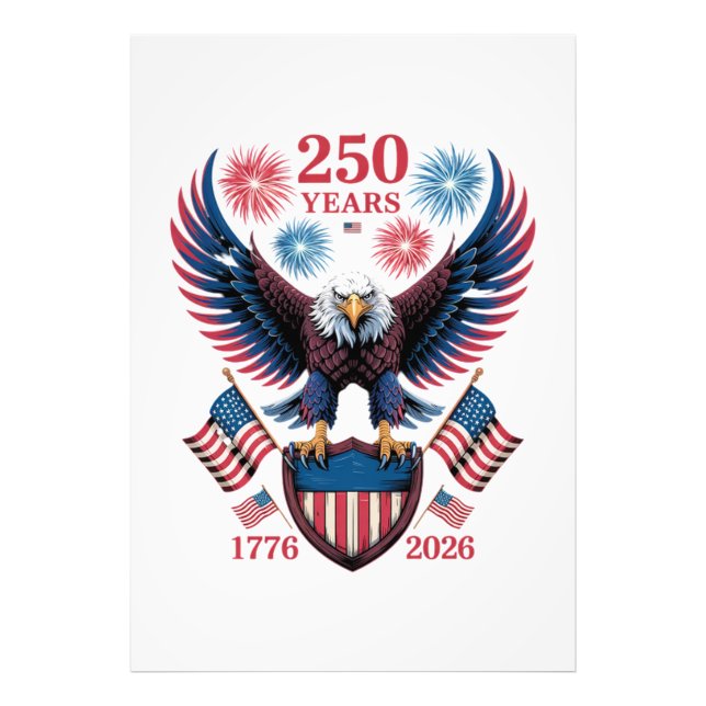 250-årsjubileum 250 år USA 1776 Fototryck (Framsidan)