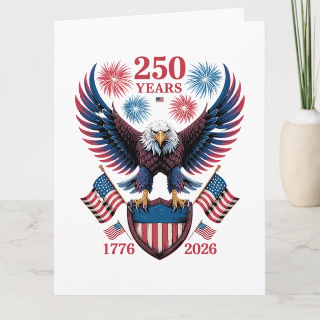 250-årsjubileum 250 år USA 1776 Kort (Framsida)