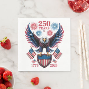 250-årsjubileum 250 år usa 1776 pappersservett