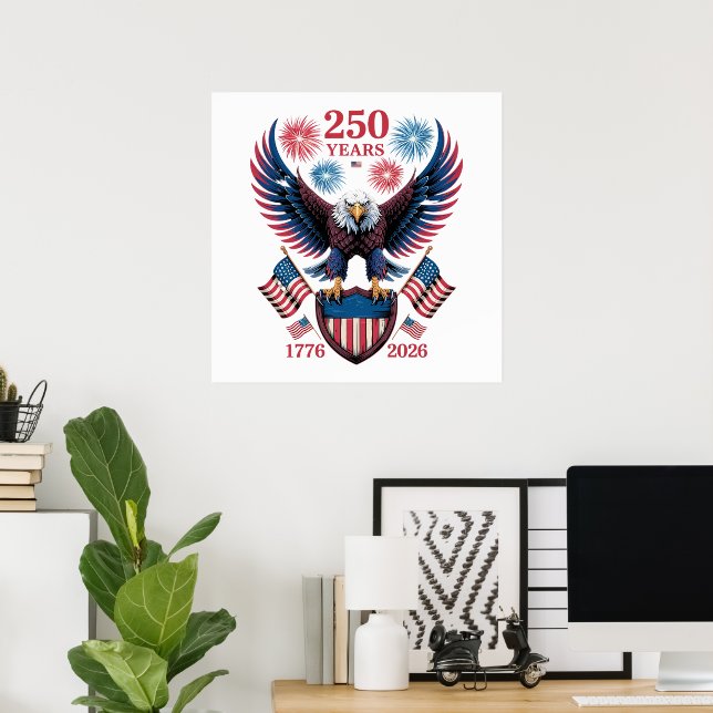 250-årsjubileum 250 år usa 1776 poster (Hemmakontoret)