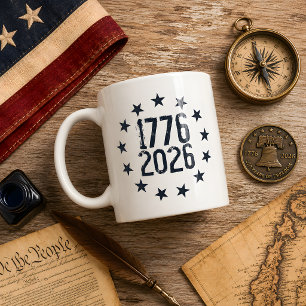 250-årsjubileum Amerika 1776-2026 frihet Kaffemugg