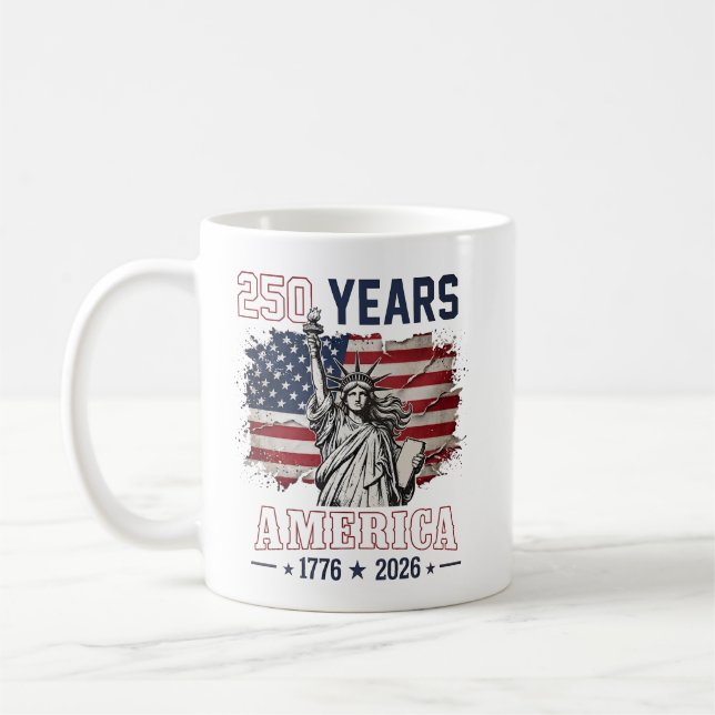 250-årsjubileum Amerika 1776-2026 Kaffemugg (Vänster)