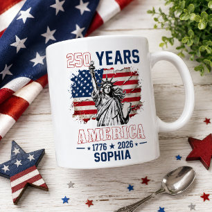 250-årsjubileum Amerika 1776-2026 Kaffemugg