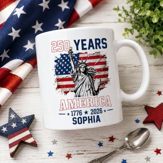 250-årsjubileum Amerika 1776-2026 Kaffemugg (Skapare uppladdad)