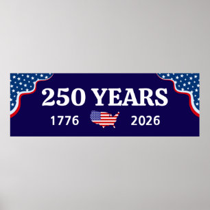 250-årsjubileum Amerika 1776-2026 USA födelsedag Poster