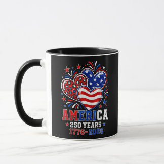 250-årsjubileum Amerika Flagga Hjärta 250 År Kvinn Mugg