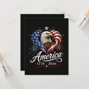 250-årsjubileum Amerika Flagga Örn 250 År Inbjudningar