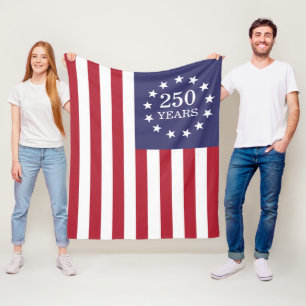 250-årsjubileum Amerika Patriotiskt USA Oberoende Fleecefilt
