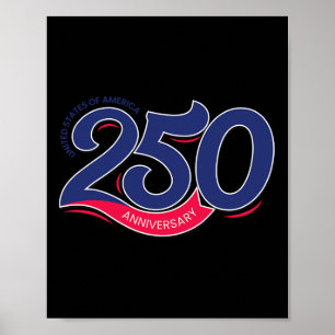 250-årsjubileum Amerika Semiquincentennial Usa J Poster