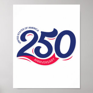250-årsjubileum Amerika Semiquincentennial Usa J Poster