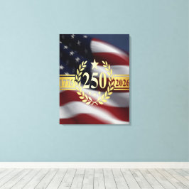 250-årsjubileum Amerikansk flaggpussel – 1776–2026 Canvastryck