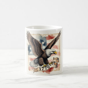 250-årsjubileum Amerikansk Örn 1776 Patriotisk Kaffemugg