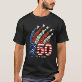 250-årsjubileum Blommig Jetjakt Patriotisk T Shirt
