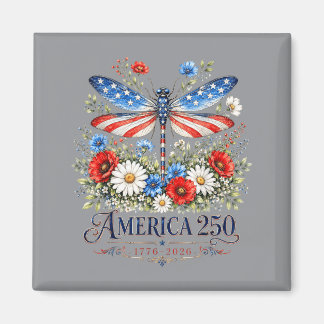 250-årsjubileum Dragoy Usa Flagga Patriotisk 4:e J Magnet