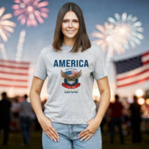 250-årsjubileum Eagle Röd Vit Blå Amerika T Shirt