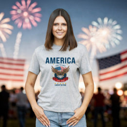 250-årsjubileum Eagle Röd Vit Blå | Amerika T Shirt