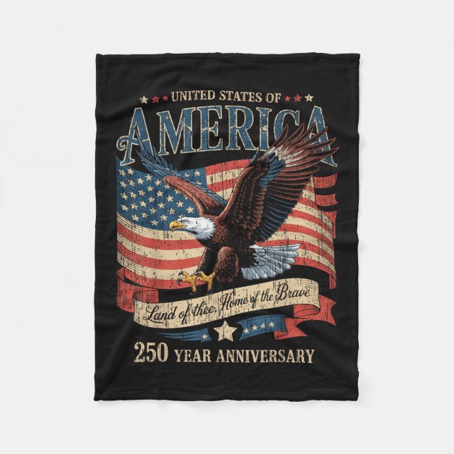 250-årsjubileum för Americadesign Fleecefilt (Framsidan)