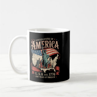 250-årsjubileum för Amerika USA Est 1776-2026 Kaffemugg