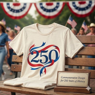 250-årsjubileum för amerikansk historia t shirt