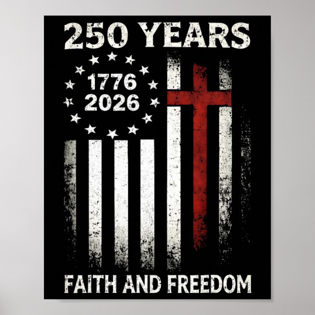 250-årsjubileum för självständighet Frihet 250 år  Poster (Framsidan)