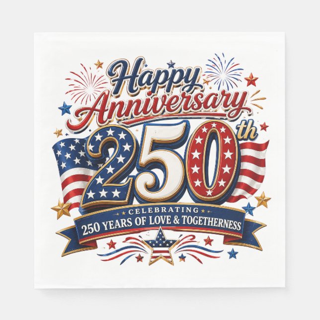 250-årsjubileum för USA Pappersservett (Framsidan)