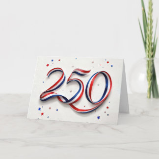 250-årsjubileum för USA Patriotiskt band och stjär Kort