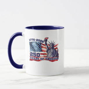 250-årsjubileum för USA:s flagga frihet Mugg