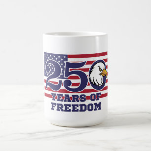 250-årsjubileum för USA:s flaggas örnfrihet Kaffemugg