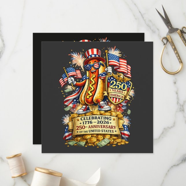 250-årsjubileum för USA:s självständighetsfirande Program (Fram/Back In Situ)