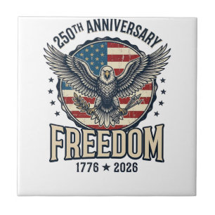 250-årsjubileum Freedom Eagle Patriotisk Vintage  Kakelplatta