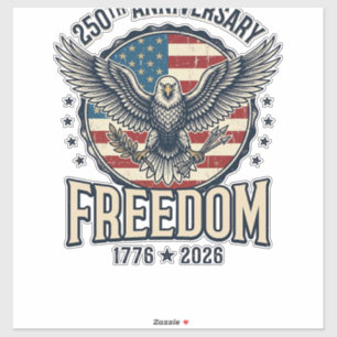 250-årsjubileum Freedom Eagle Patriotisk Vintage  Klistermärken